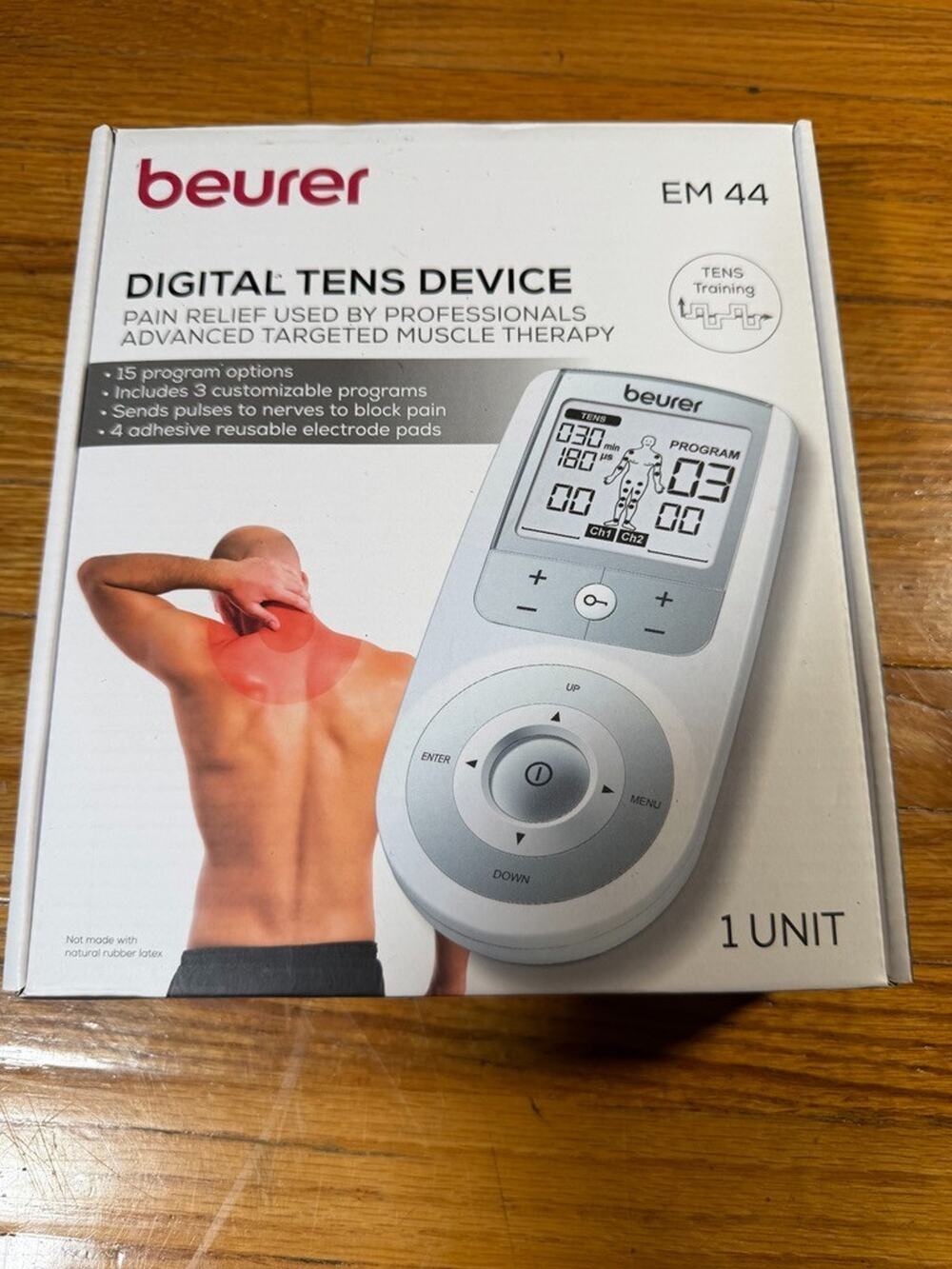 Beurer EM44 Digital TENS Device – Pain Relief Muscle Therapy Unit – New Sealed